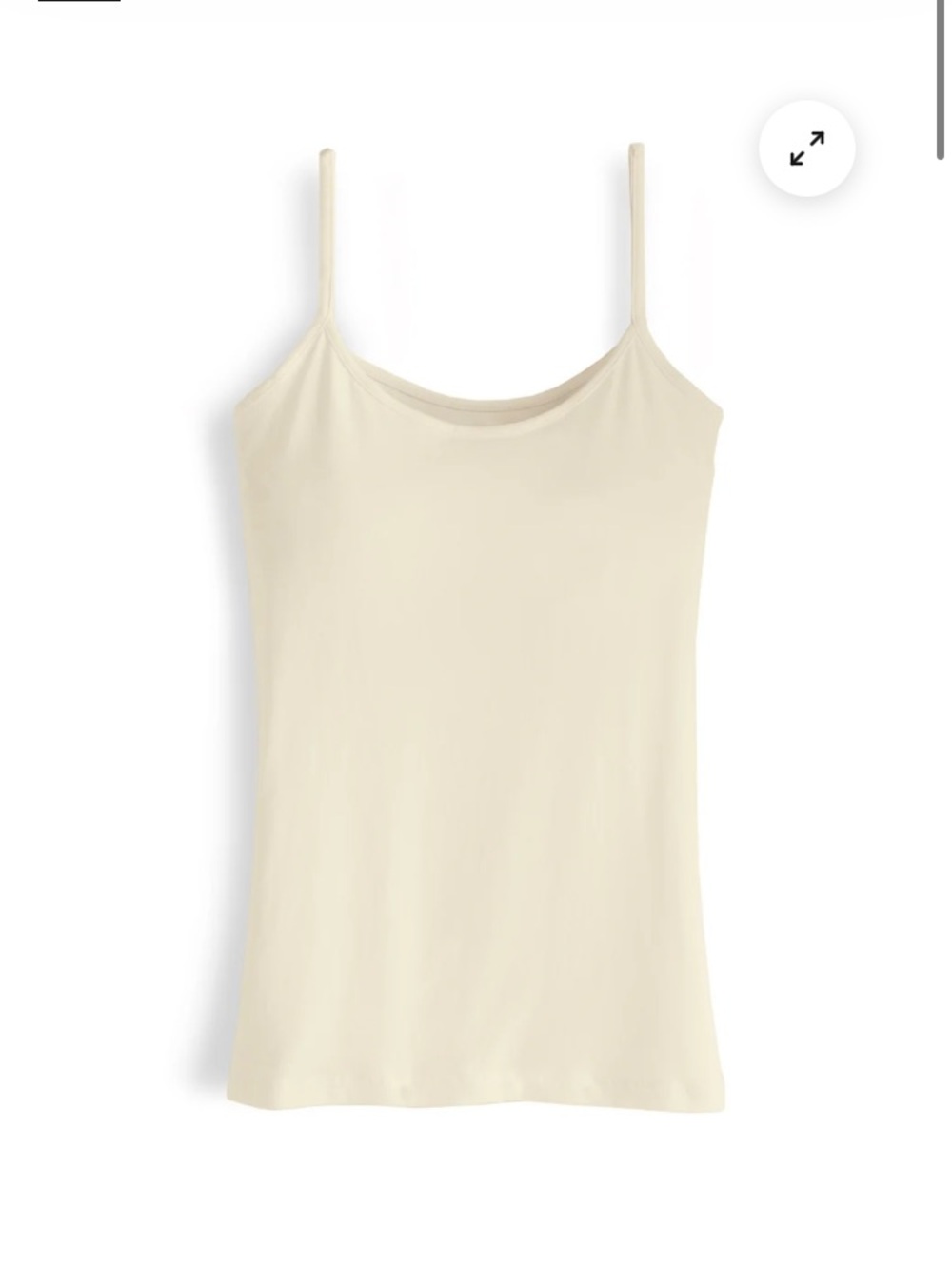 Peruvian Connection Ivory Jersey Camisole Slim Spaghetti-Strap Cami